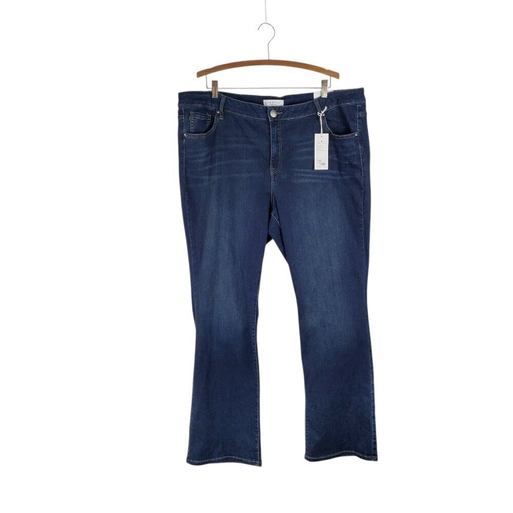 Lane Bryant NWT Super Stretch Boot Jeans Dark Wash Mid Rise Plus Size 24 Bootcut